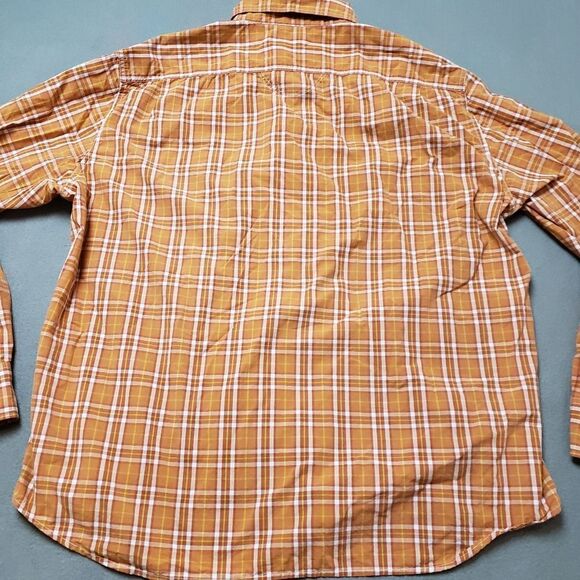 Lucky Brand Orange Plaid Slim Fit long sleeve shirt size XXL - Picture 10 of 13